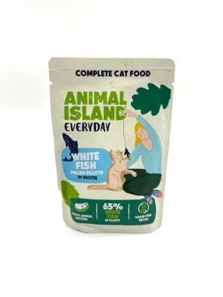 ANIMAL ISLAND Everyday Biała ryba filety w rosole - mokra karma dla kota - 12 x 85g
