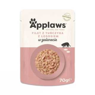 APPLAWS Cat filet z tuńczyka z łososiem w galaretce dla kota 70g