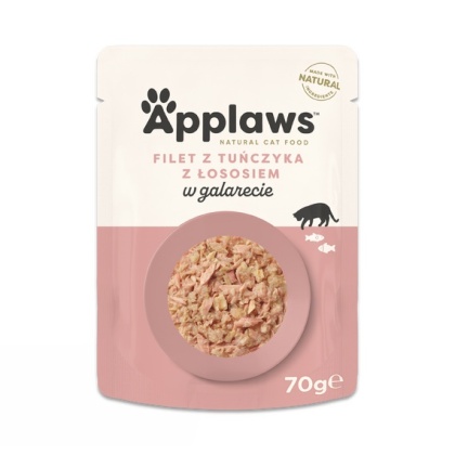 APPLAWS Cat filet z tuńczyka z łososiem w galaretce dla kota 70g