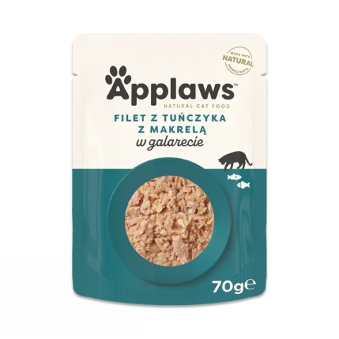 APPLAWS Cat filet z tuńczyka z makrelą w galaretce dla kota 70g
