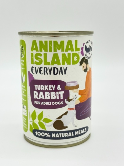 Animal Island Mokra karma dla psa Indyk z królikiem 400 g