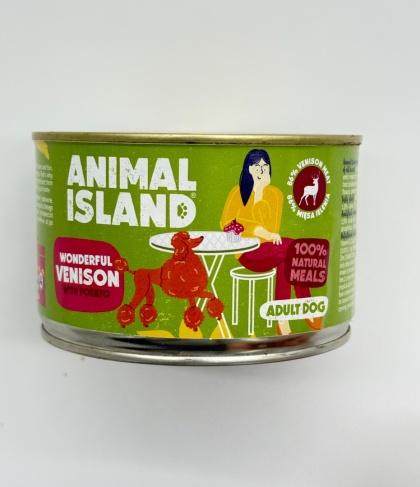 Animal Island Mokra karma dla psa jeleń z ziemniakami 410 g