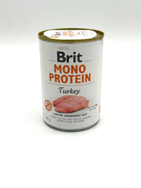 BRIT Mono Protein Turkey - mokra karma z indykiem dla psa - 400 g