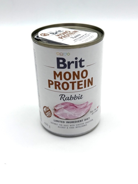 BRIT Mono Protein Rabbit - mokra karma z królikiem dla psa - 400 g