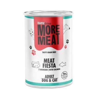 BUBAlicious Meat Fiesta mokra karma z łososiem dla psa i kota 400 g