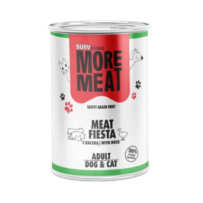 BUBAlicious Meat Fiesta mokra karma z kaczką dla psa i kota 400g