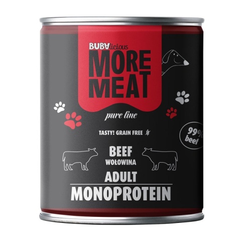 BUBAlicious More Meat mono karma dla psa Pure Line 800g WOŁOWINA