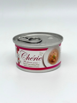 Cherie kawałki tuńczyka z dzikim łososiem w sosie 80g
