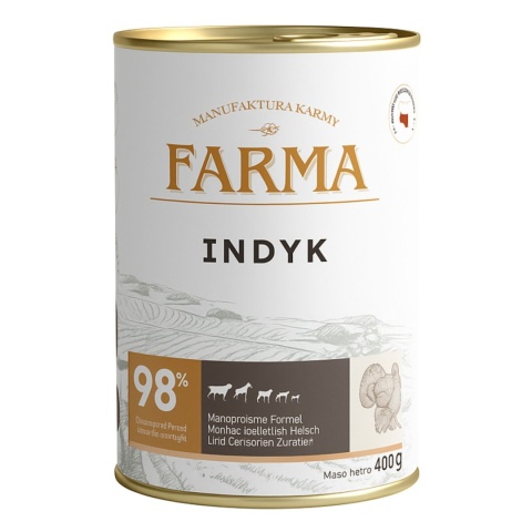 FARMA Select Indyk 400g – Karma mokra dla psa