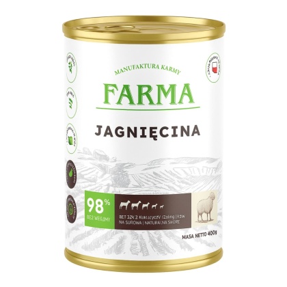 FARMA Select Jagnięcina 400g – Karma mokra dla psa