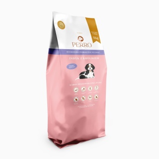 PERRO Junior Indyk z królikiem Średnie i duże rasy - sucha karma dla psa - 1kg
