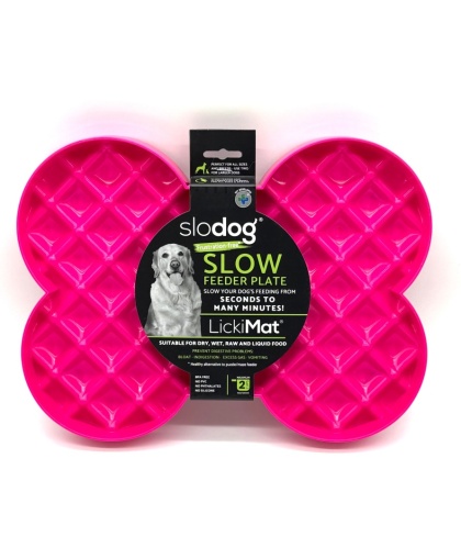 Miska slow food spowalniająca jedzenie SLODOG różowa