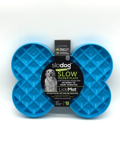 Miska slow food spowalniająca jedzenie SLODOG turkusowa