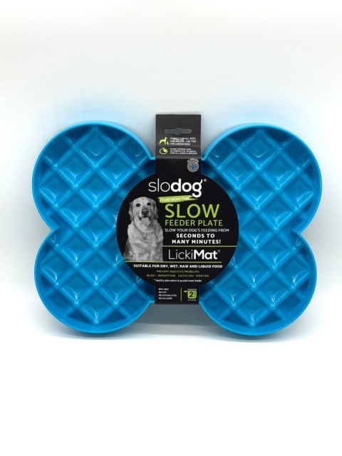 Miska slow food spowalniająca jedzenie SLODOG turkusowa