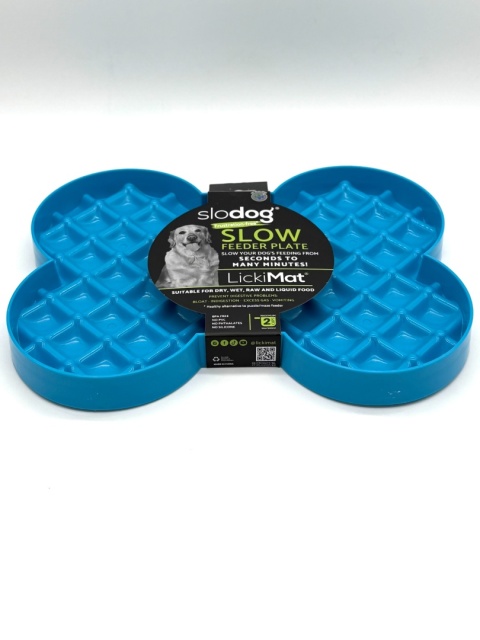 Miska slow food spowalniająca jedzenie SLODOG turkusowa