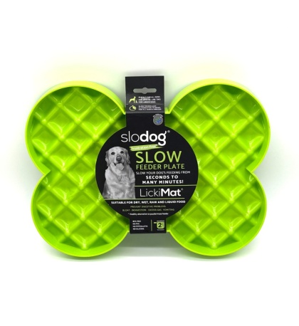 Miska slow food spowalniająca jedzenie SLODOG zielona