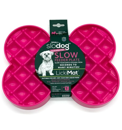 Miska slow food spowalniająca jedzenie SMALL SLODOG różowa