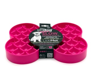 Miska slow food spowalniająca jedzenie SMALL SLODOG różowa