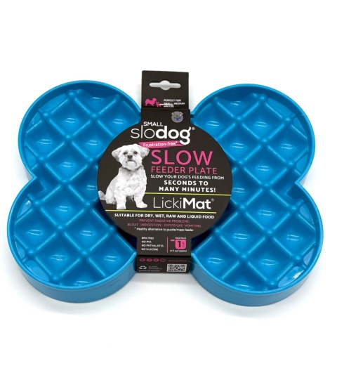 Miska slow food spowalniająca jedzenie SMALL SLODOG turkusowa