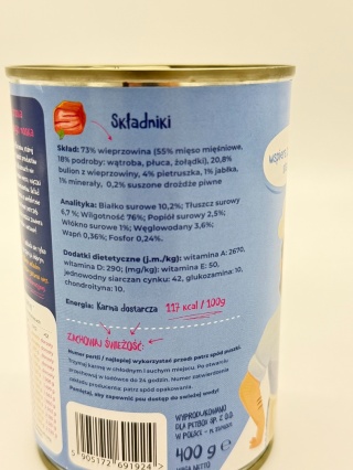 Mr. Bro Wieprzowina z Pietruszką dla Szczeniąt 400g