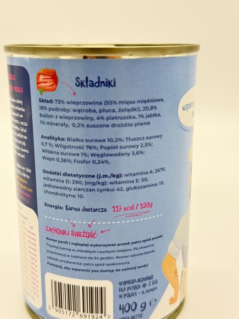 Mr. Bro Wieprzowina z Pietruszką dla Szczeniąt 400g