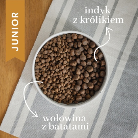 PERRO Junior Indyk z królikiem Średnie i duże rasy - sucha karma dla psa - 1kg