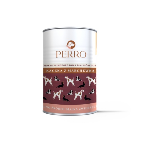 Perro Kaczka z marchewką – Karma mokra dla psów dorosłych 400g