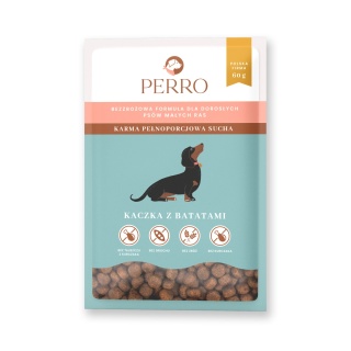 Perro Kaczka z batatami dla dorosłych psów małych ras- próbka 60g