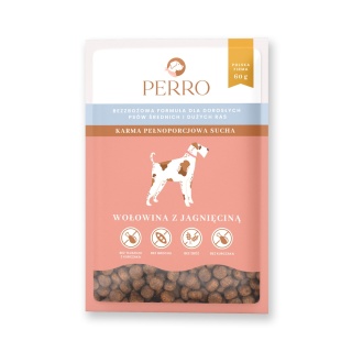 Perro Wołowina z jagnięciną dla dorosłych psów średnich i dużych ras. – próbka 60 g