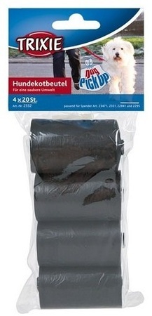 Trixie woreczki na odchody 4x20szt. czarne