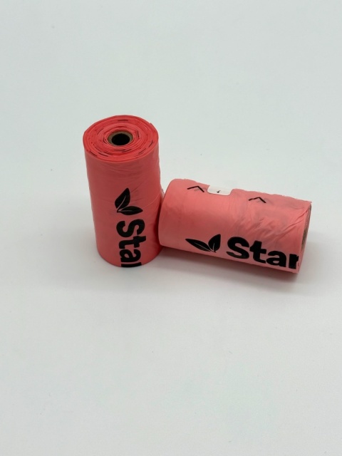 STARCHBAG Kompostowalne BIOworki na odchody 1x15szt, różowy