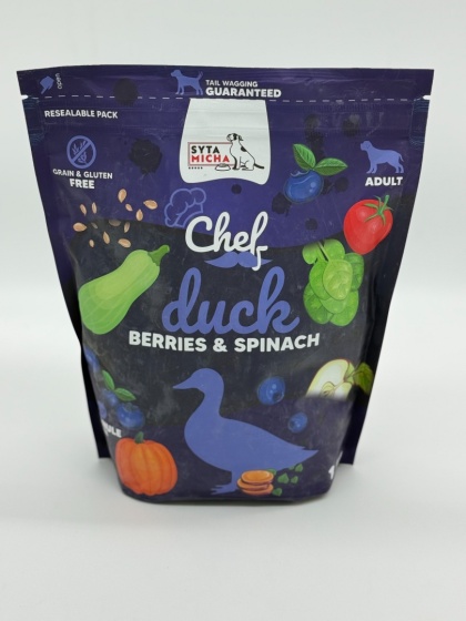 Syta Micha Sucha karma dla psa Kaczka, jagody i szpinak 1.5kg