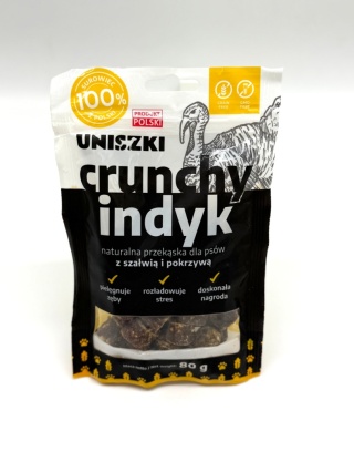 UNISZKI Crunchy indyk – Szałwia Pokrzywa 80 g