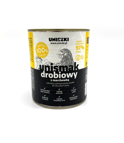 Uniszki UNIsmak drobiowy z marchewką 800g