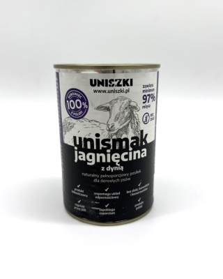 Uniszki UNIsmak jagnięcina z dynią 410g