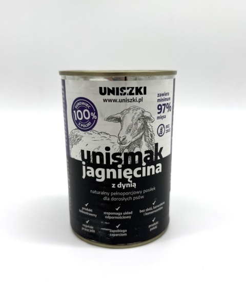 Uniszki UNIsmak jagnięcina z dynią 410g