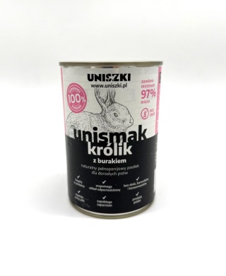 Uniszki UNIsmak królik z burakiem 410g