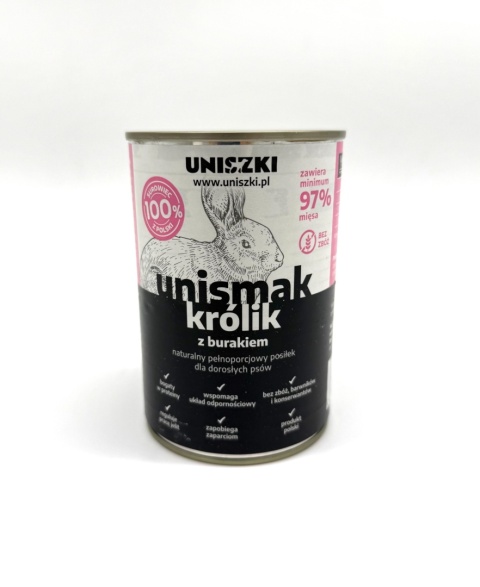 Uniszki UNIsmak królik z burakiem 410g