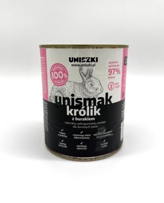 Uniszki UNIsmak królik z burakiem 800g