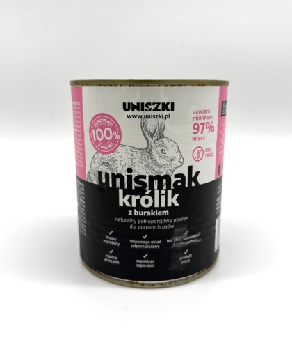 Uniszki UNIsmak królik z burakiem 800g