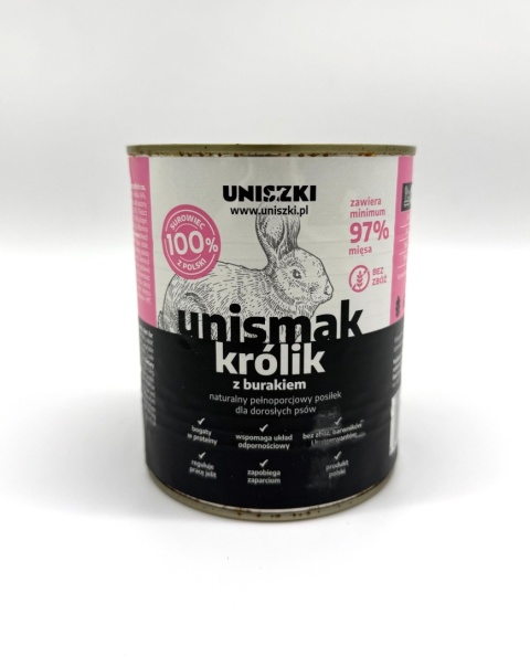 Uniszki UNIsmak królik z burakiem 800g
