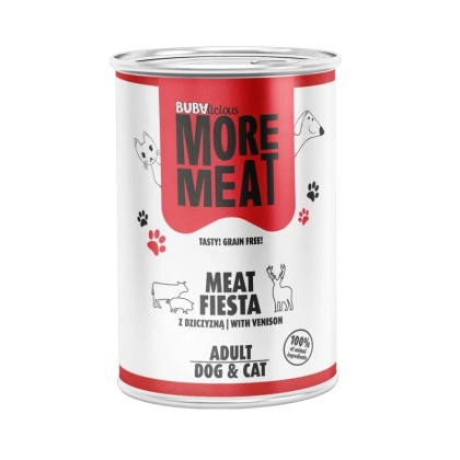 BUBAlicious Meat Fiesta karma dla psa i kota 400 g z DZICZYZNĄ