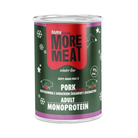 BUBAlicious More Meat Winter Line 400g wieprzowina żurawina rozmaryn