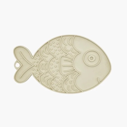 FIBOO Fishka beżowa -mata do lizania dla psów i kotów