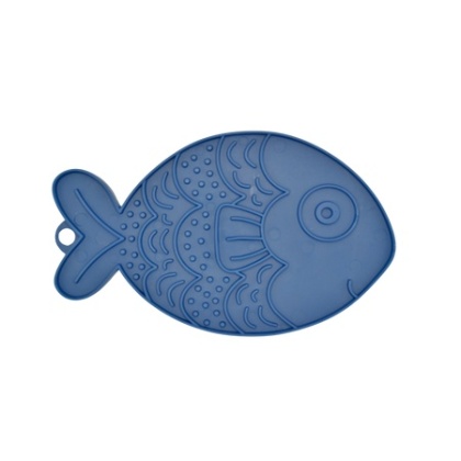FIBOO Fishka granatowa -mata do lizania dla psów i kotów
