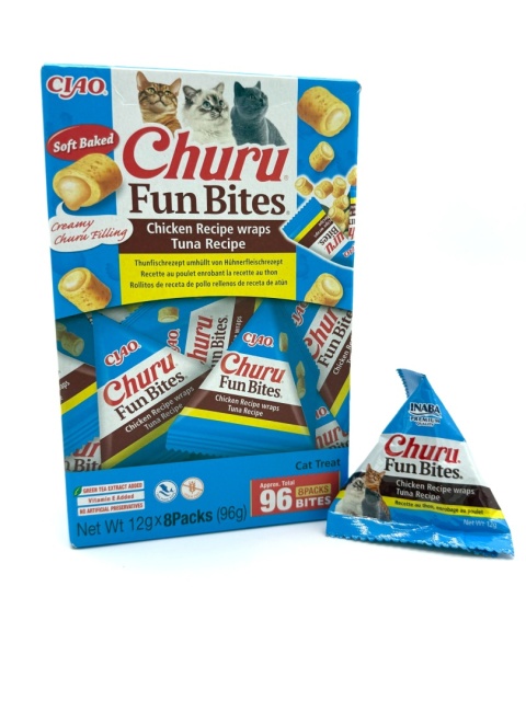 INABA Churu Fun Bites Kurczak i tuńczyk - przysmak dla kota - 1x12g
