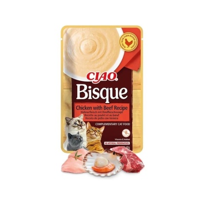 Inaba Cat - Ciao Bisque - Chicken With Beef 40g - Krem z kurczaka z wołowiną