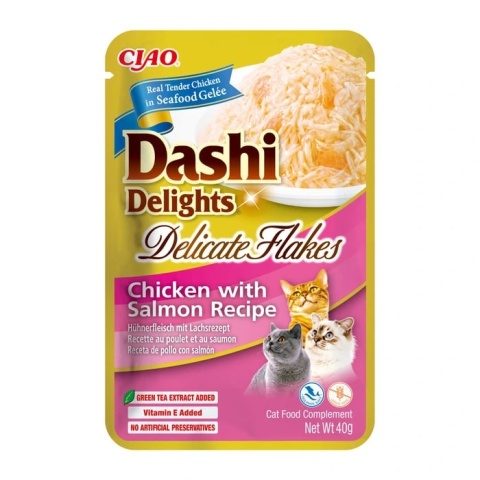 Inaba Cat Dashi Delights Flakes Chicken Salmon 40g