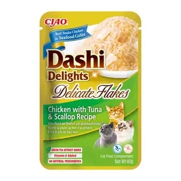 Inaba Cat Dashi Delights Flakes Chicken Tuna & Scallop 40g