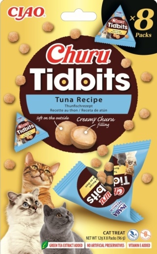 Inaba Churu TIDBITS TUNA 8x12g - przysmak dla kota z tuńczykiem